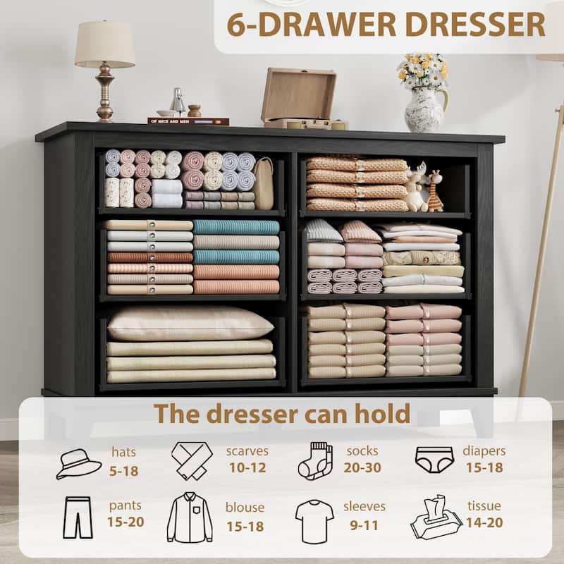 47" Wide Drawer Dresser, with Storage Freestanding