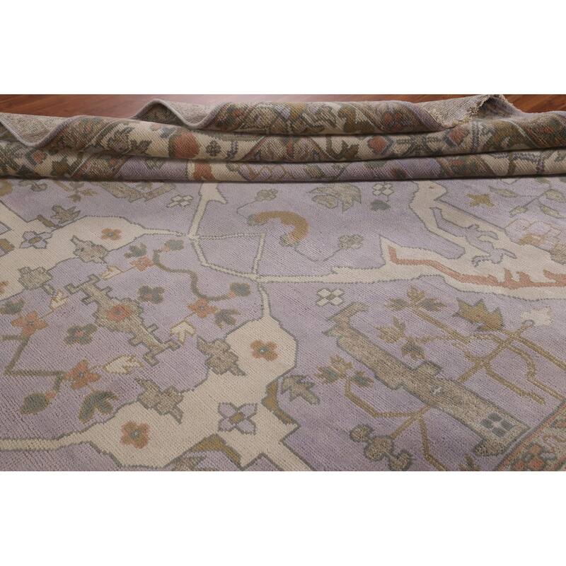 Large Oushak Oriental Rug Handmade Wool Carpet - 9'11"x 14'0"