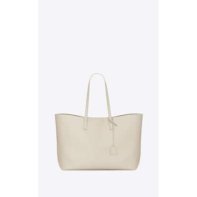 Saint Laurent White Calf Leather Tote Shoulder Women's Bag