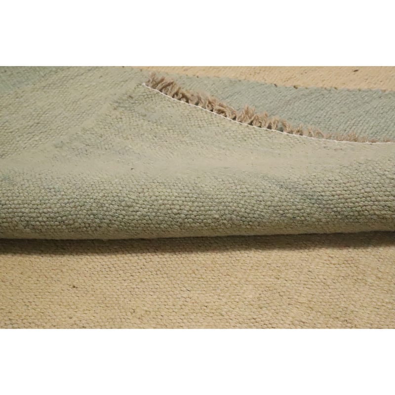 Hand Woven Oriental 100% Wool Carpet Southwestern Modern Beige & Ivories Kilim Area Rug - 5' 9'' X 3' 10''