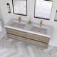 preview thumbnail 81 of 191, Wood Wall-Mounted Bathroom Vanity with Sink and Soft Close Drawers
