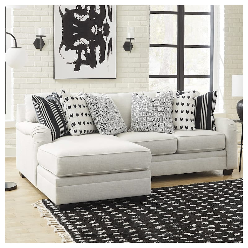 Signature Design by Ashley Huntsworth Dove Gray 2-Piece Sectional with Chaise - 95"W x 66"D x 38"H - Left Facing