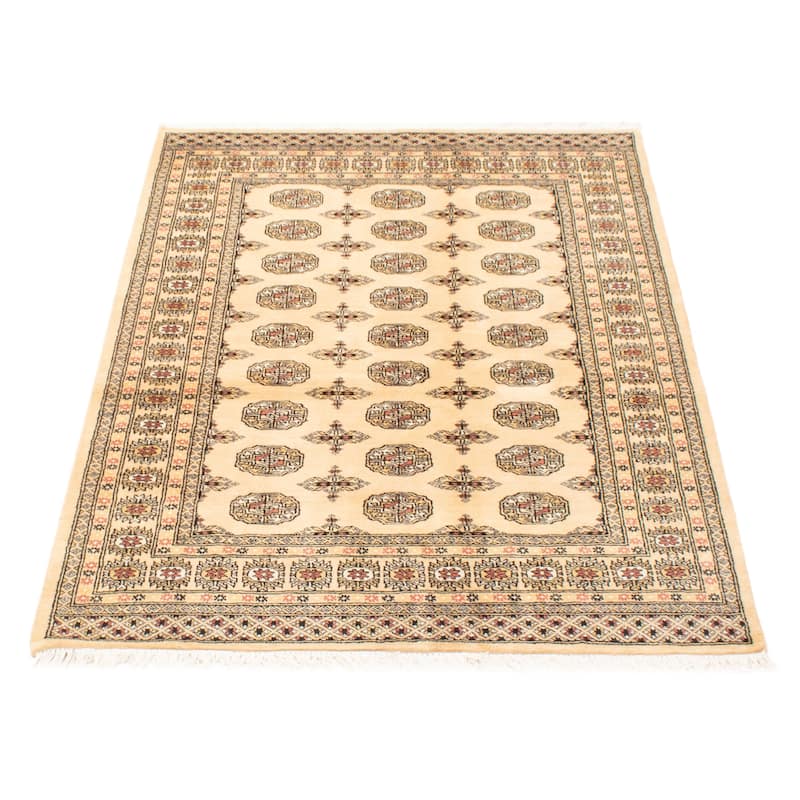 ECARPETGALLERY Hand-knotted Peshawar Bokhara Beige Wool Rug - 4'9 x 6'8