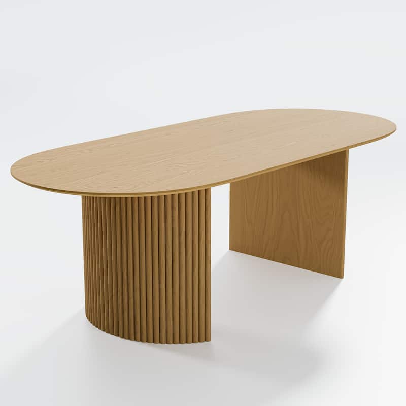 67" Nordic Style Oval Dining Table - for 6 People