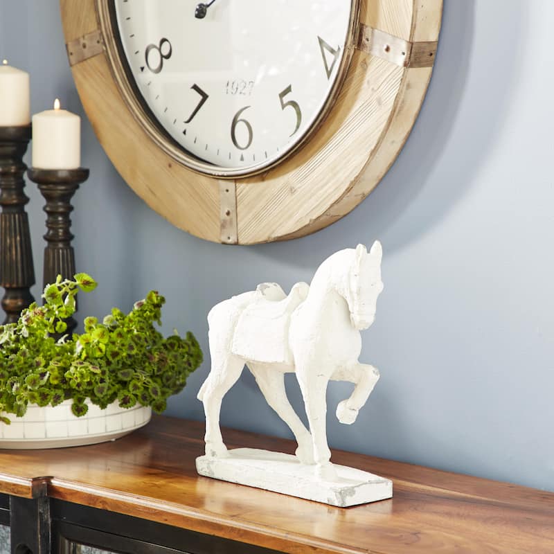 Fiberglass Horse Decorative Sculpture - White - Roche River Decor