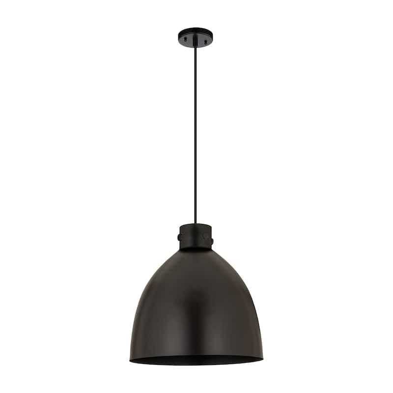 Innovations Lighting Newton Metal Bell - 1 Light 16" Cord Hung Pendant - Matte Black