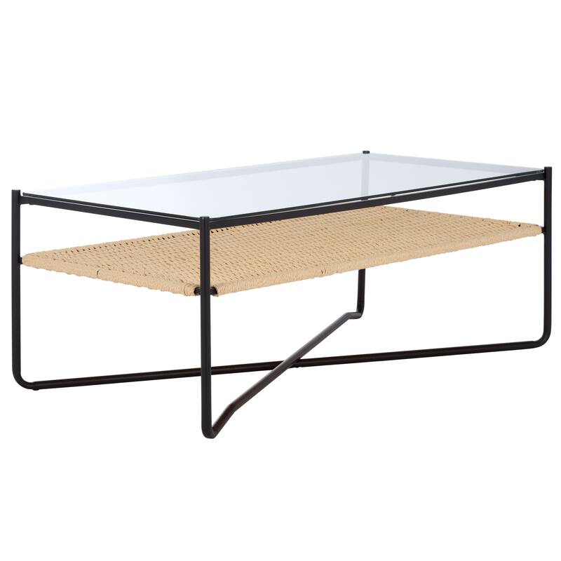 SAFAVIEH Home Omaka 1-Shelf Coffee Table - 47"W x 24"D x 18"H