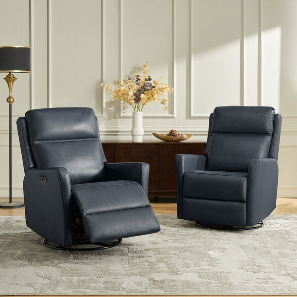 えりぴょんさま専用　LERURE Nuria Transitional Genuine Leather Power Recliner with