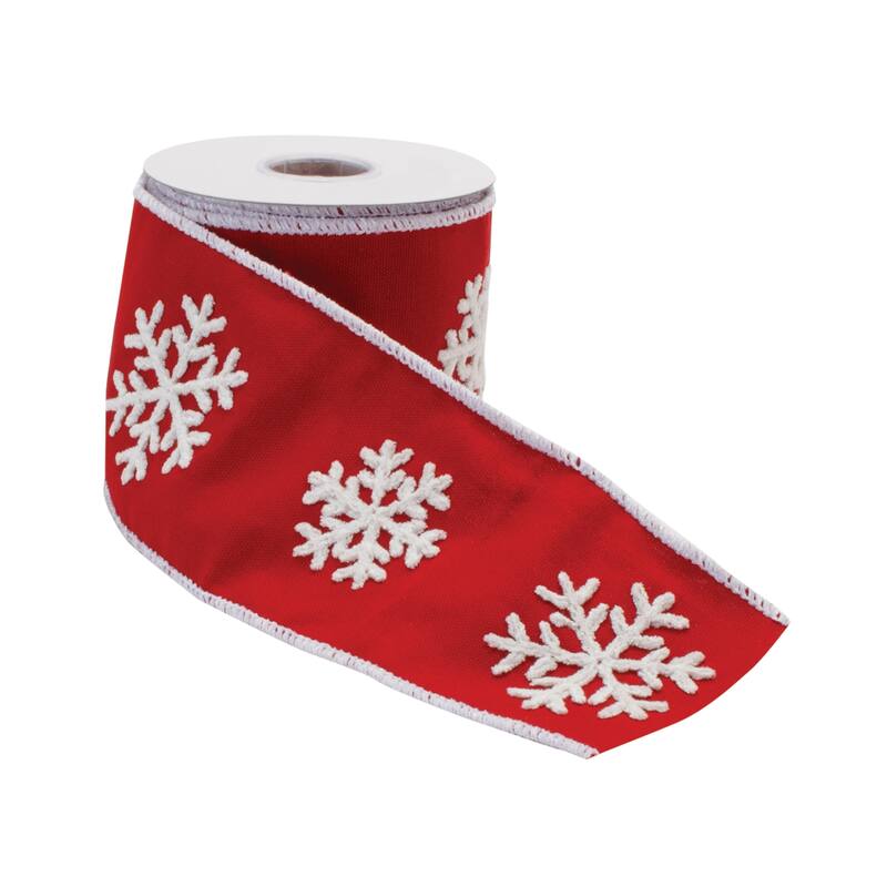 Holiday Snowflake Ribbon 4" x 5 Yds.