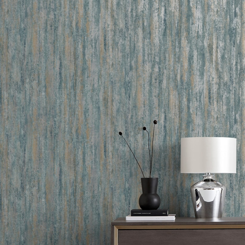 Fine Decor Belen Denim Textured Stripe Wallpaper