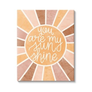 Stupell You Are My Sunshine Boho Summer Geometric Pattern Canvas Wall ...