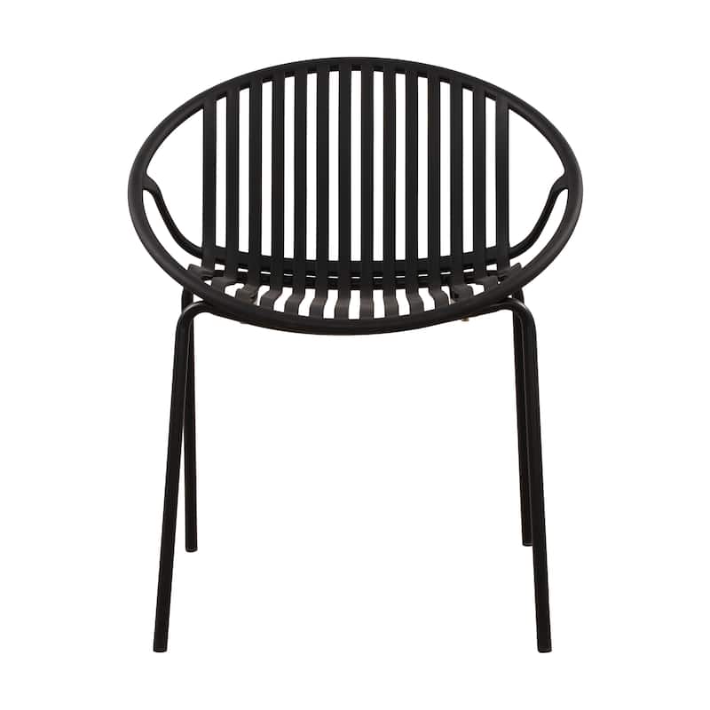 Roomfitters Outdoor Dining Set 7 Piece Rust Resistant Aluminum Table Stackable Chairs