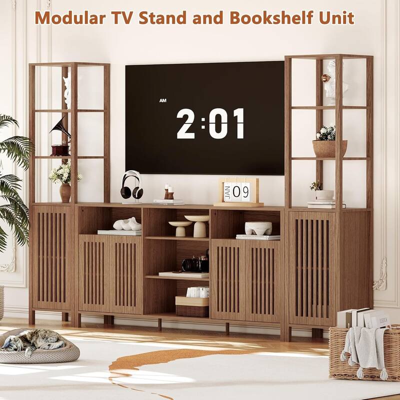 70 Inch TV Stand Entertainment Center with Storage System