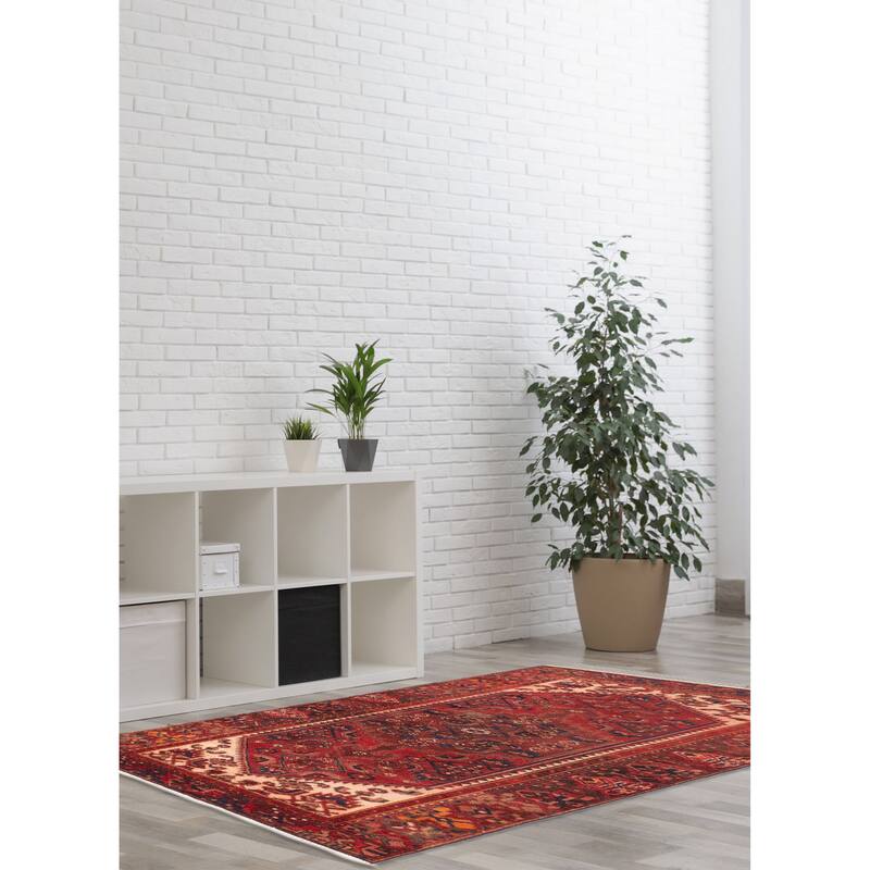 ECARPETGALLERY Hand-knotted Andelz Red Wool Rug - 3'9 x 7'1