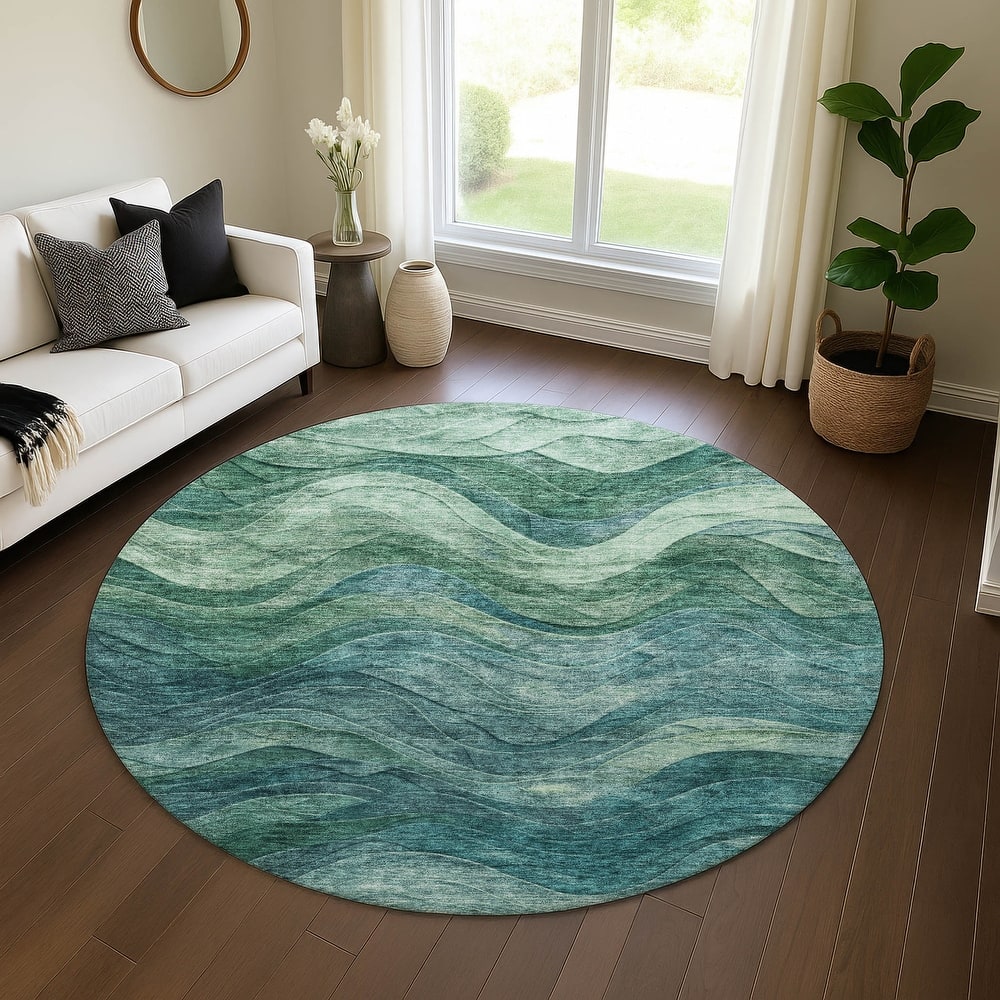 Premium Washable Super Soft Modern Waves Mayfield Rug
