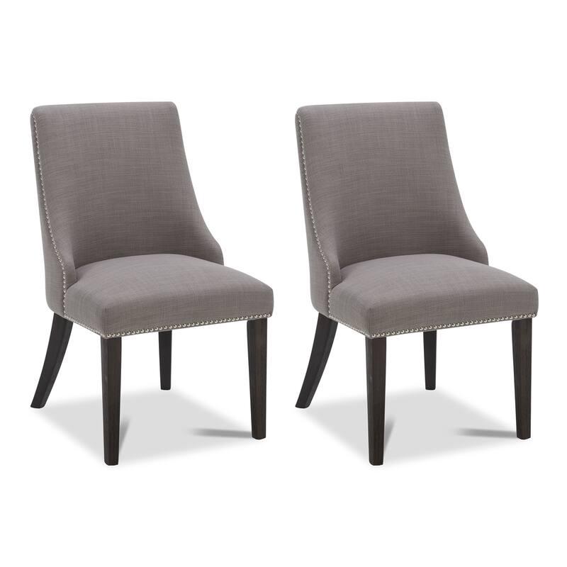 Spruce & Spring Enzo Upholstered Dining Chair Set of 2 - Flint Grey