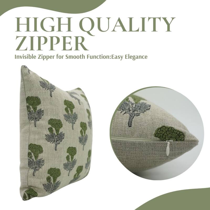 Linen Boho Block print pillow Cover - Manmohan