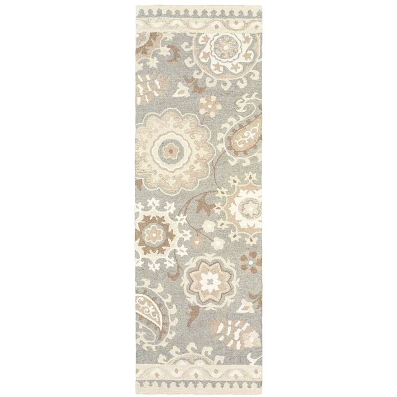 HomeRootsFloral Scandinavian Rectangle Area Rug
