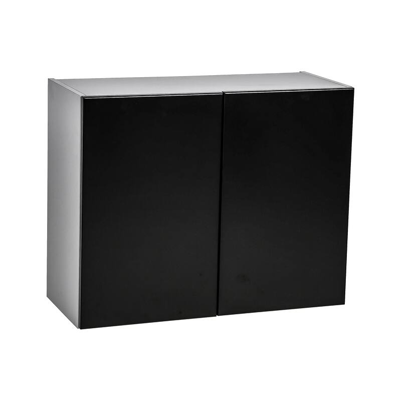 30" x 24" Wall Cabinet-Double Door-Grey - 30 x 24 x 12 - Black