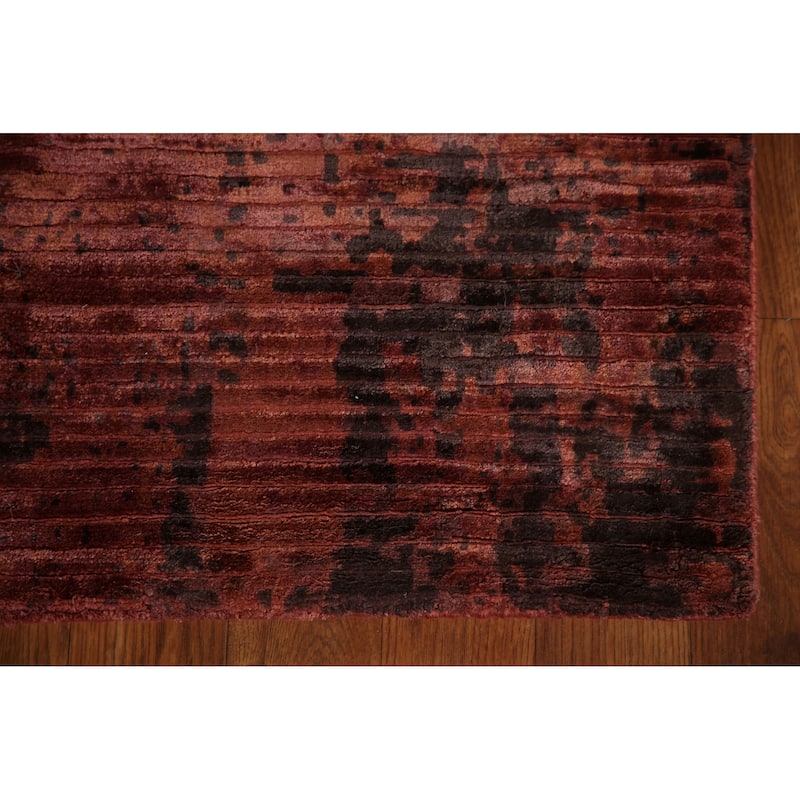 Modern Abstract Indian Area Rug Handmade Wool Carpet - 5'3"x 7'8"