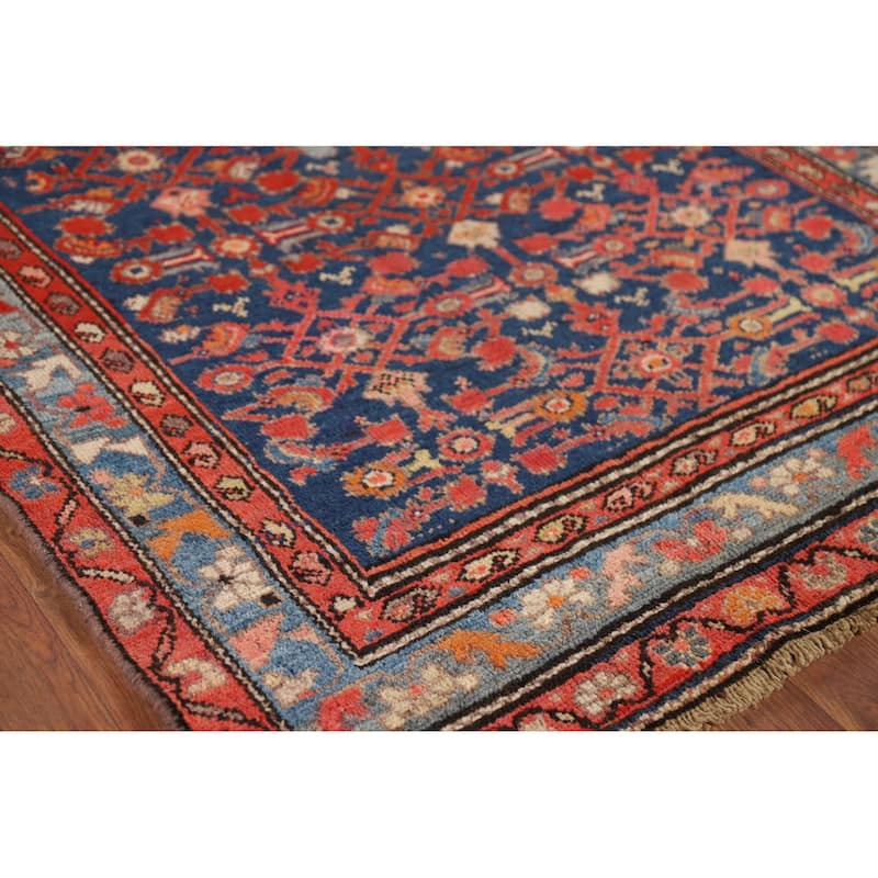 Malayer Antique Persian Runner Rug Hand-Knotted Wool Carpet - 3'7" x 12'11"