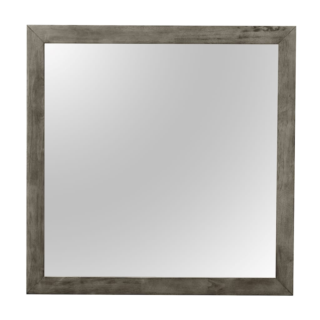 Wooden Framed Square Dresser Wall Mirror - 41" - Gray