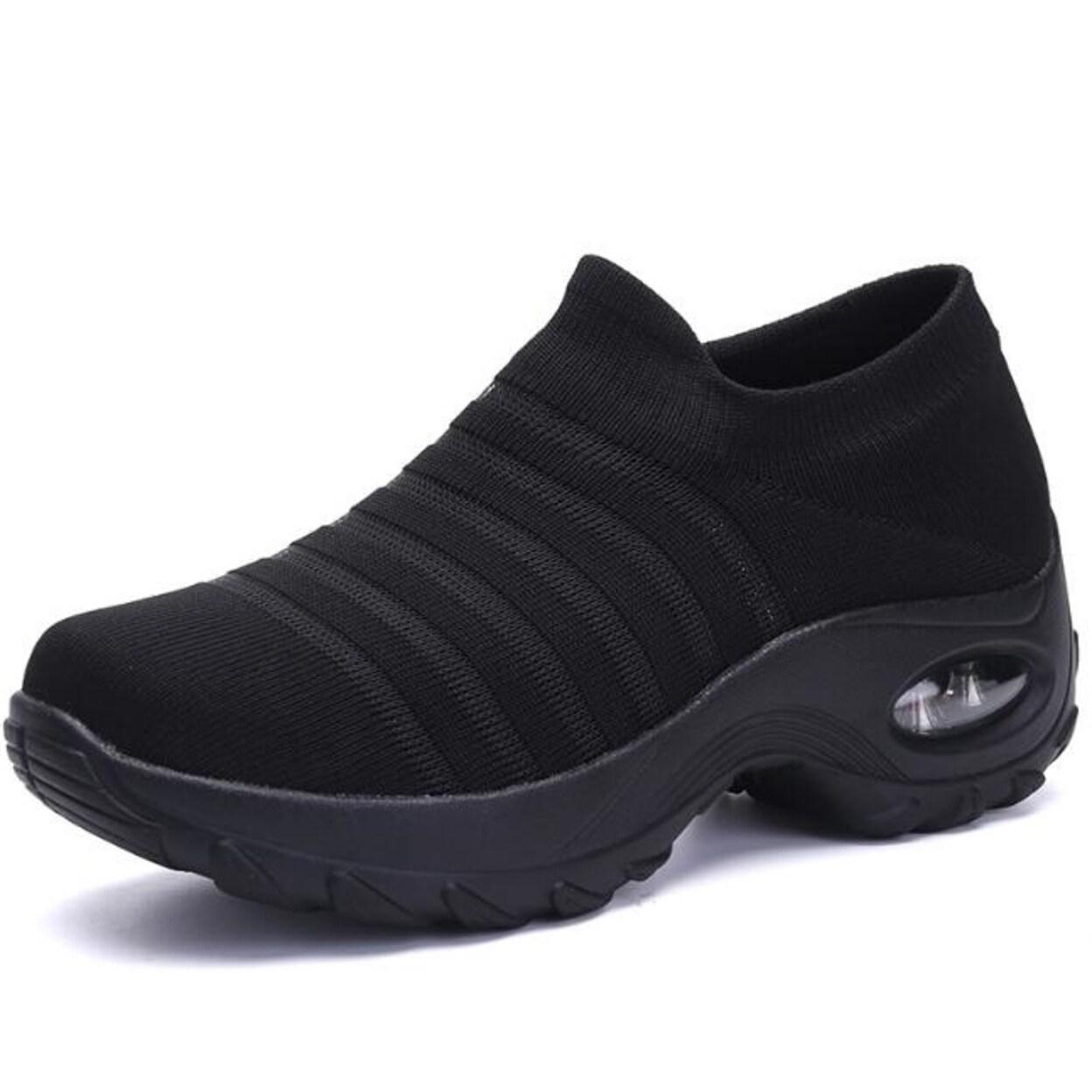 black womens walking shoes