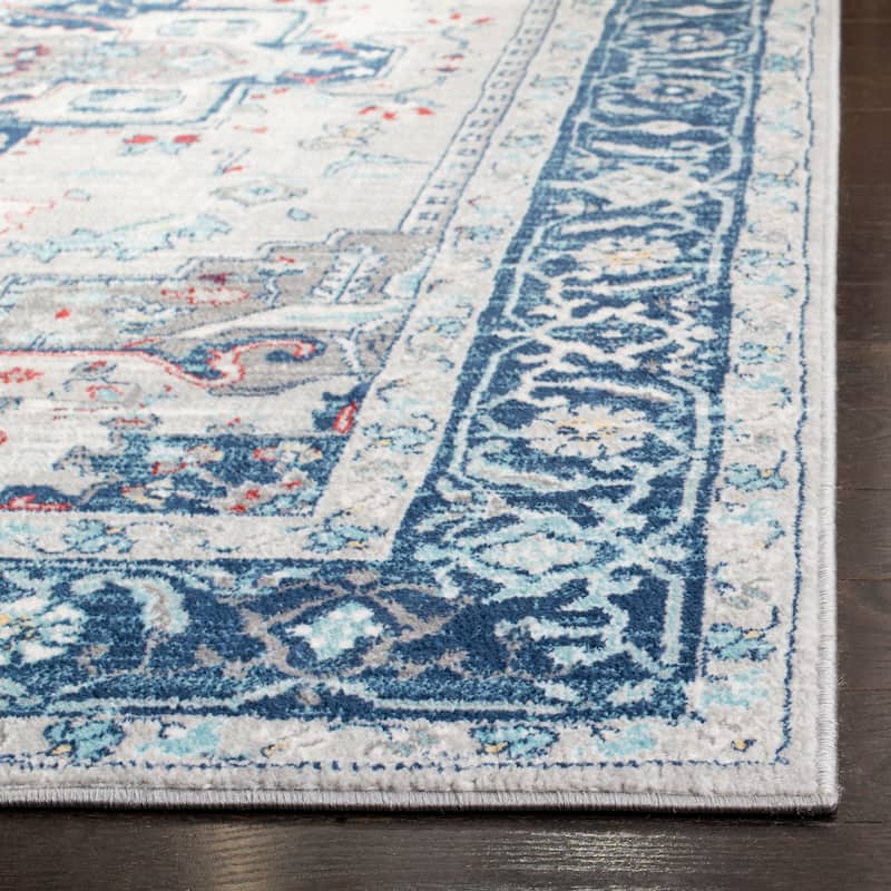 SAFAVIEH Brentwood Essie Traditional Light Grey / Blue Rug