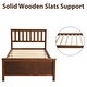 preview thumbnail 6 of 7, Enhance Bedroom Elegance with a Classic Wood Platform Bed - Wood Slat Support, Walnut