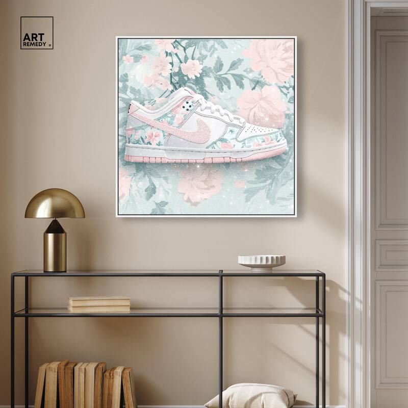 Dainty Floral Sneaker Canvas by Art Remedy