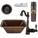 preview thumbnail 1 of 14, Premier Copper Products Bar Sink, Faucet and Strainer Drain Package