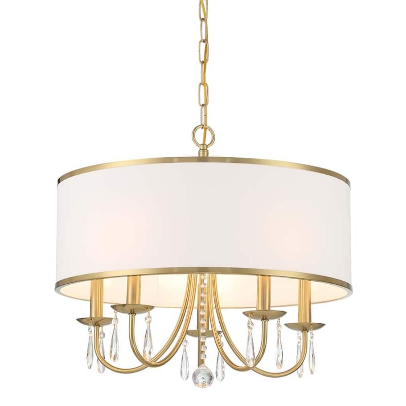 Bellevue CLCH66220 Adalynn 5 Light 22" Wide Crystal Drum Chandelier - Vibrant Gold
