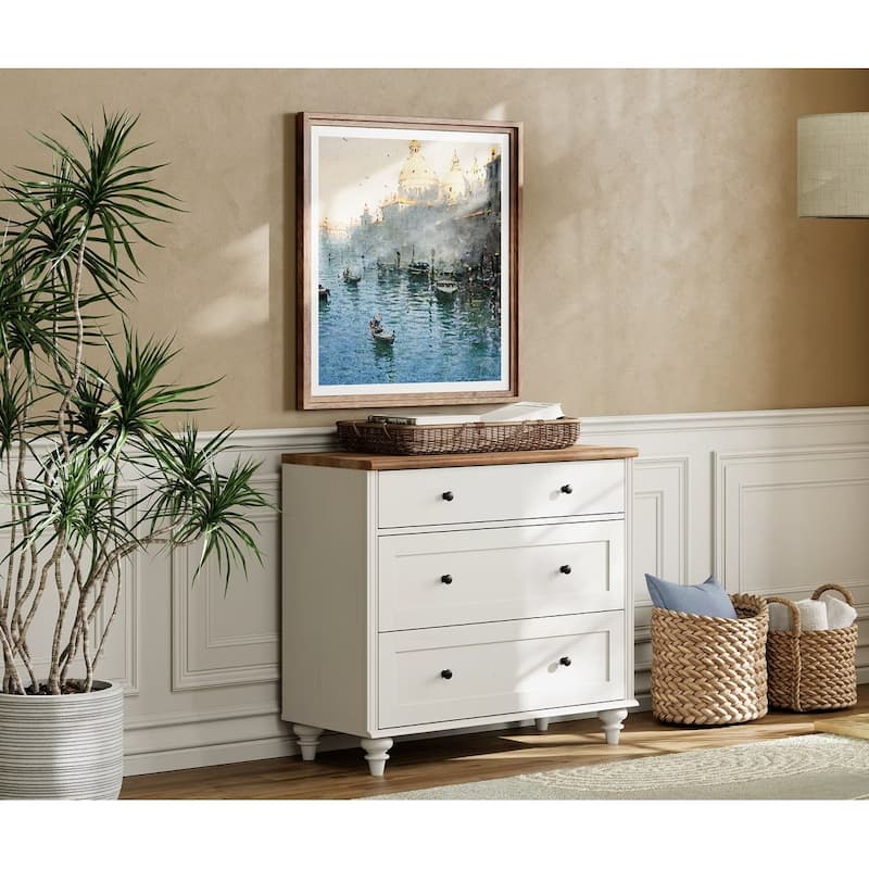 Dresser for Bedroom with 3 Drawer, Accent Kids Dresser Storage Cabinet