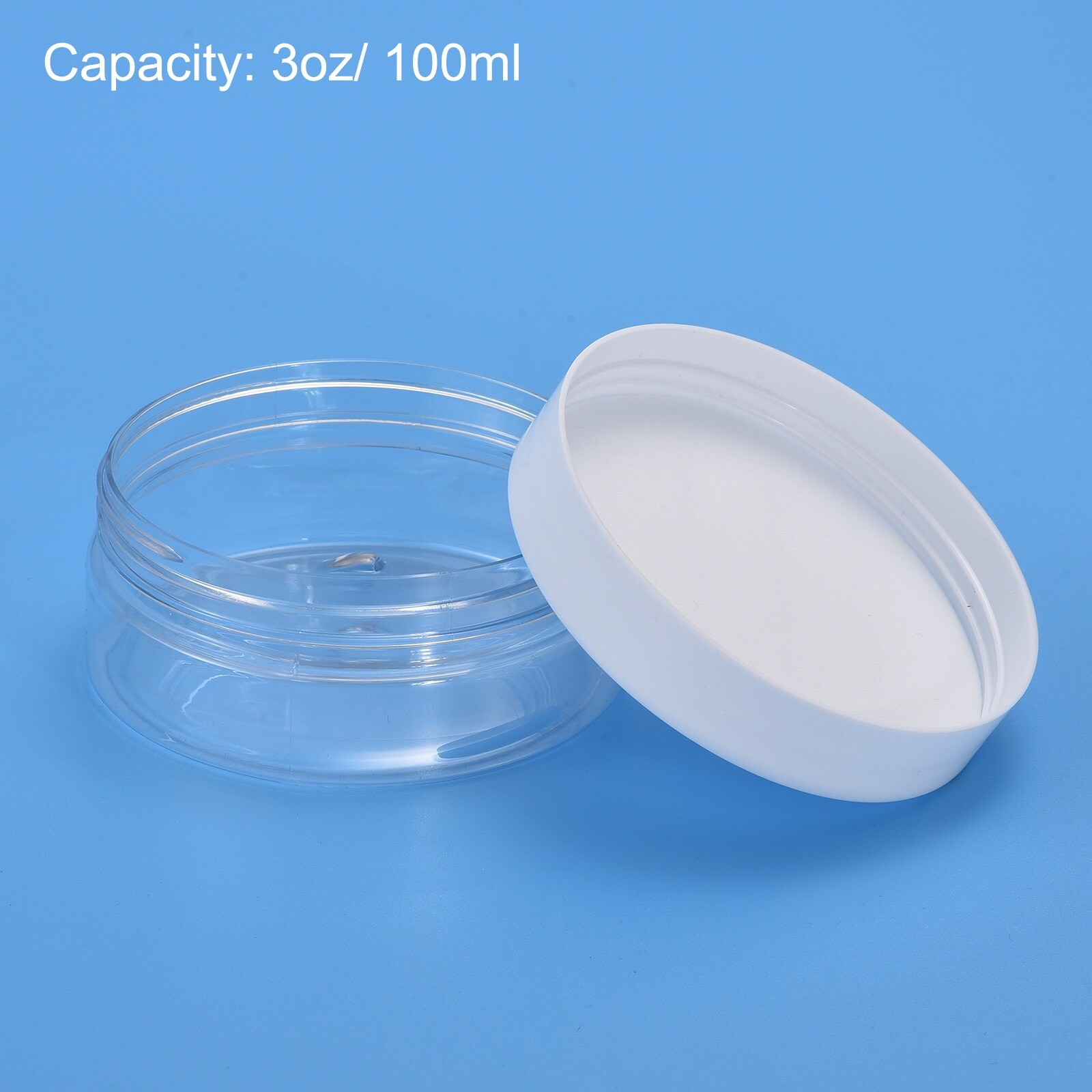 3oz/ 100ml Round Plastic Jars w White Screw Top Lid for Storage 10Pcs -  Clear - 3.62 x 1.54inch(OD*T) - Bed Bath & Beyond - 36045731