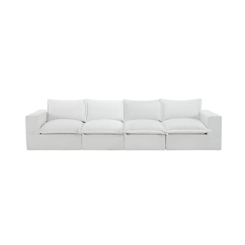 No Assembly Chenille Modular Sectional Sofa Comfy Cloud Couch