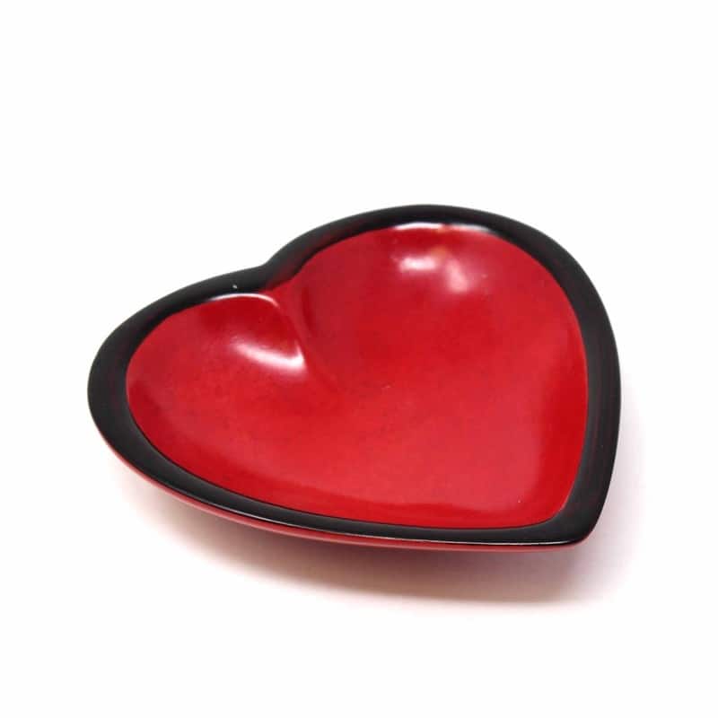 Handmade Small Soapstone Heart Trinket Dishes, Set of 3 (Kenya)