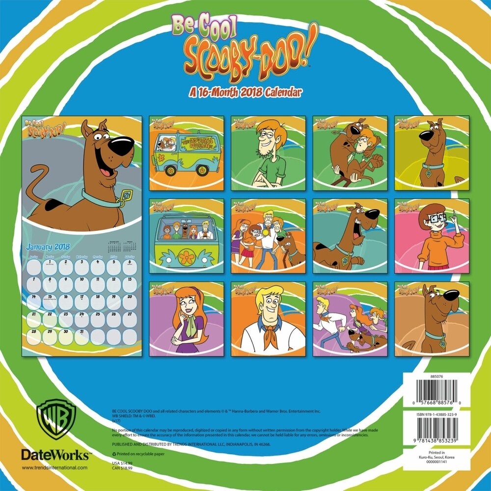 Scooby Doo Wall Calendar Weird Interesting By Trends International Overstock 18550420 scooby doo 2021 wall calendar