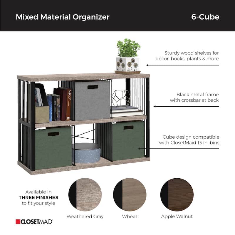 ClosetMaid Steel Frame 6-Cube Organizer