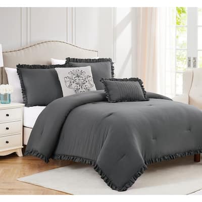 Portland Ruffled Washed Comforter Set
