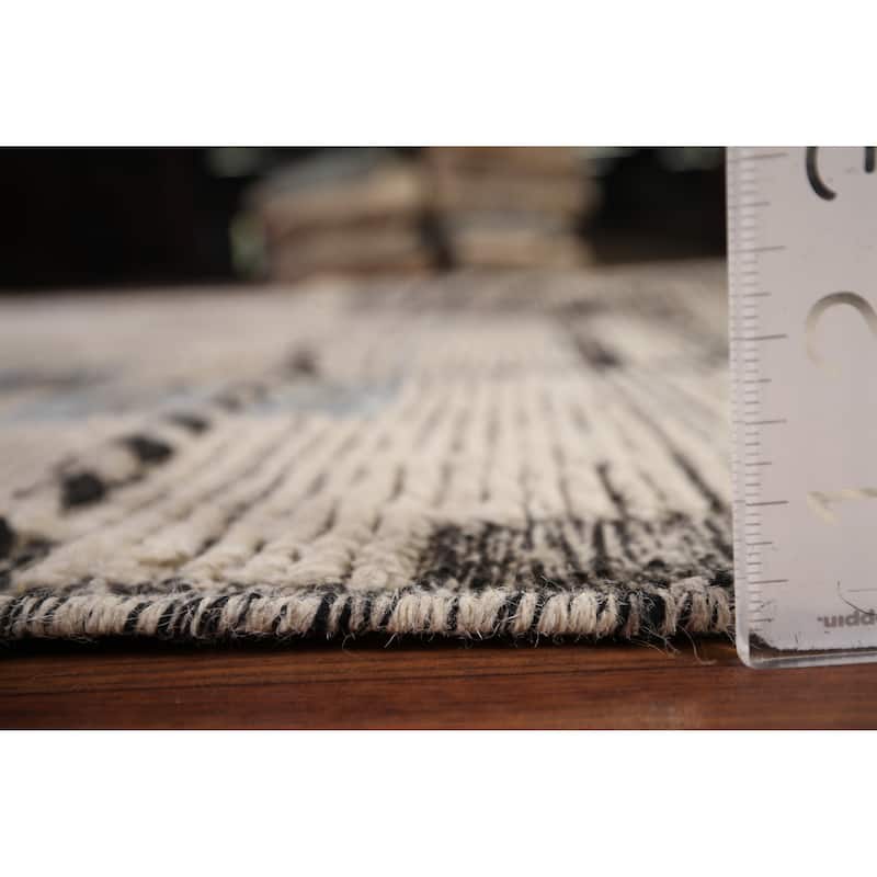 Earth Tone Moroccan Large Area Rug Handmade Oriental Wool Carpet - 9'9" x 15'2"