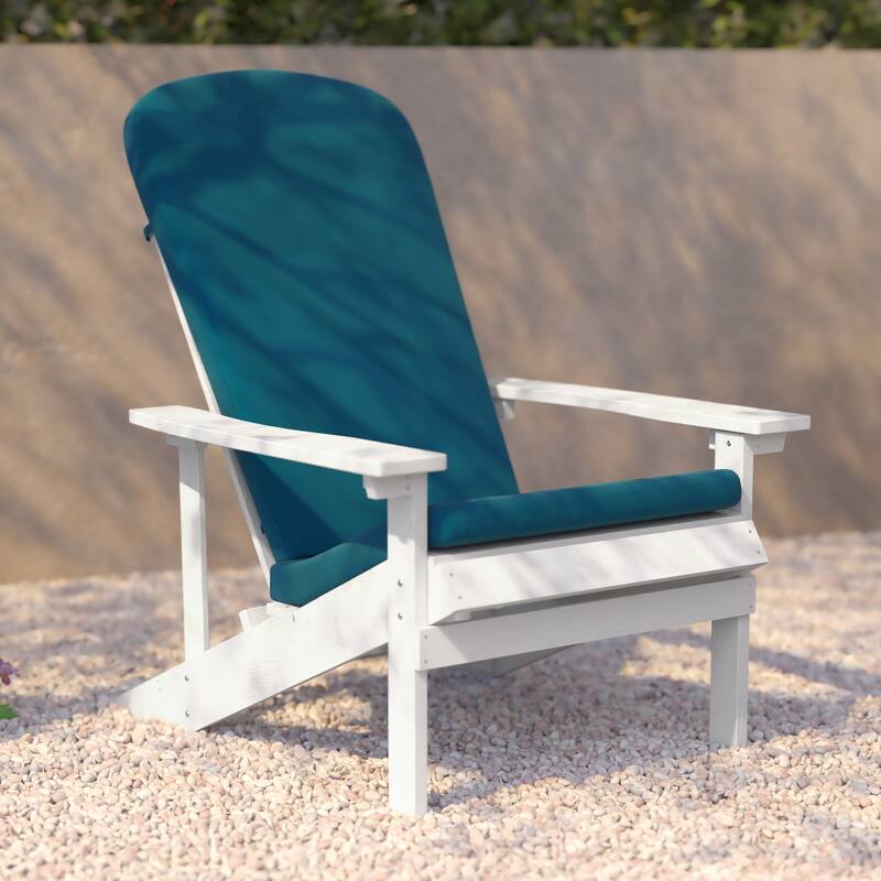Indoor/Outdoor Adirondack Chairs with Cushions - Set of 2