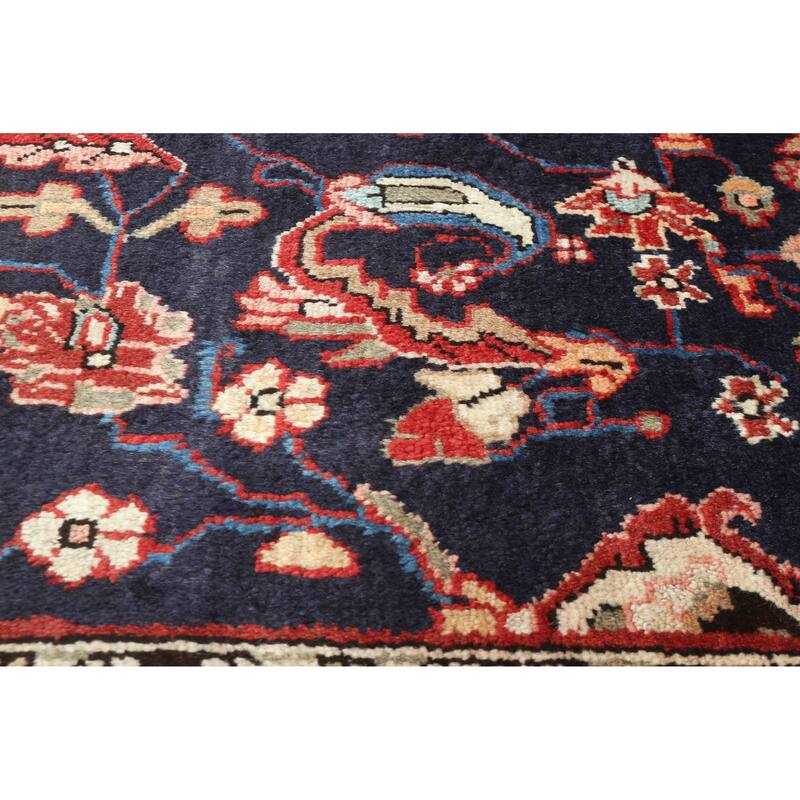 ECARPETGALLERY Hand-knotted Andelz Dark Navy Wool Rug - 3'7 x 10'2
