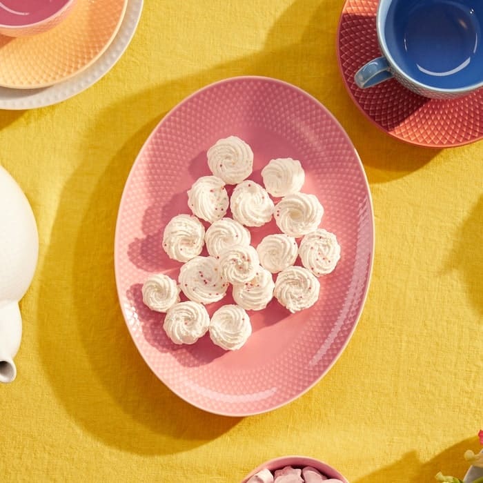 Lyngby Porcelæn Rhombe Color Oval Serving Dish, W: 11.2"