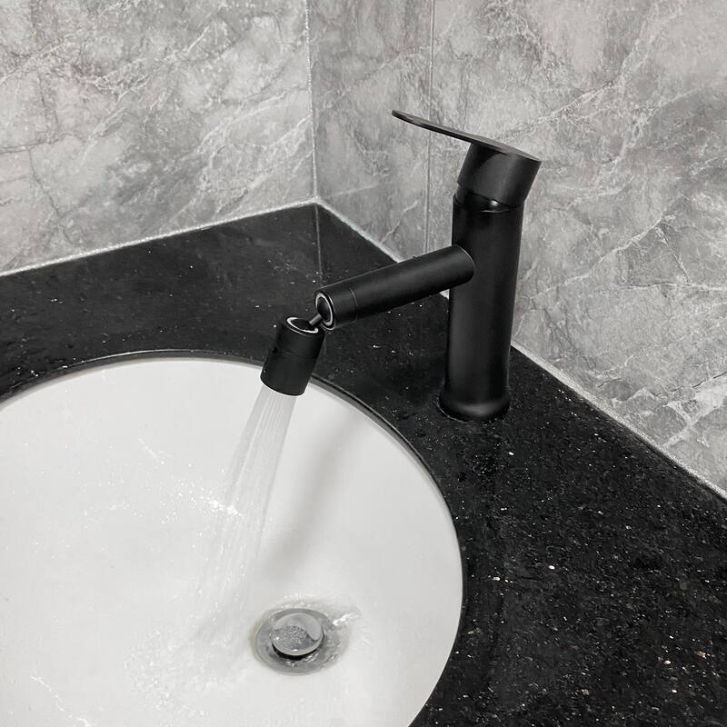 Modern Single Handle Bathroom Sink Faucet with Aerator, Silent and Splash Proof, Adjustable Water Temperature and Flow