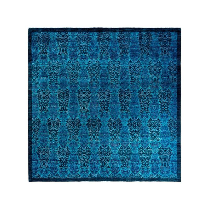 Vibrance One-of-a-Kind Hand-Knotted Area Rug - Blue, 10' 1" x 10' 1" - 10' 1" x 10' 1"