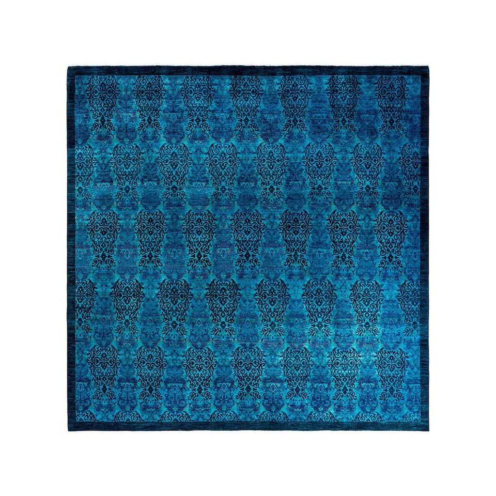 Vibrance One-of-a-Kind Hand-Knotted Area Rug - Blue, 10' 1" x 10' 1" - 10' 1" x 10' 1"
