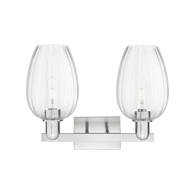 Innovations Lighting Downtown Urban - Preston - 2 Light 16" Flute Shade Bath Vanity Light