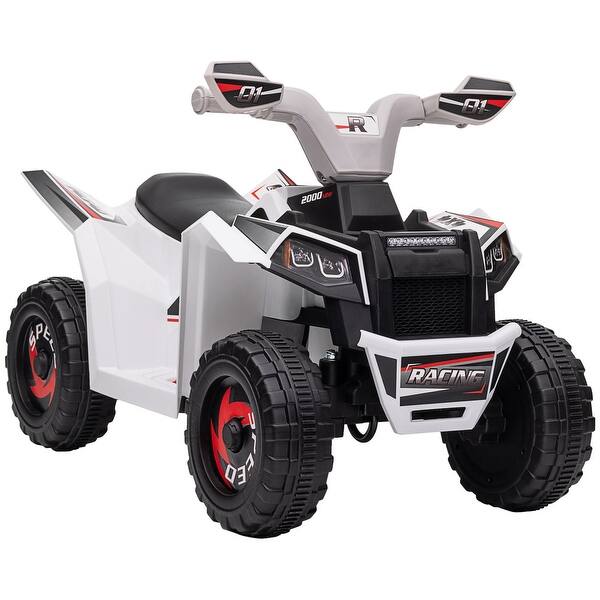 slide 2 of 5, 6V Kids ATV Quad Car, Forward/Backward, White, Ages 18-36 Months 5-7 Years - Assembly Required - White