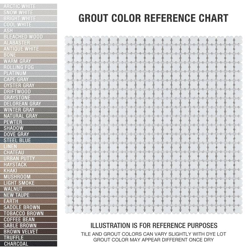 Merola Tile Fioretti Glossy Blanco 12" x 12" Porcelain Floor and Wall Tile