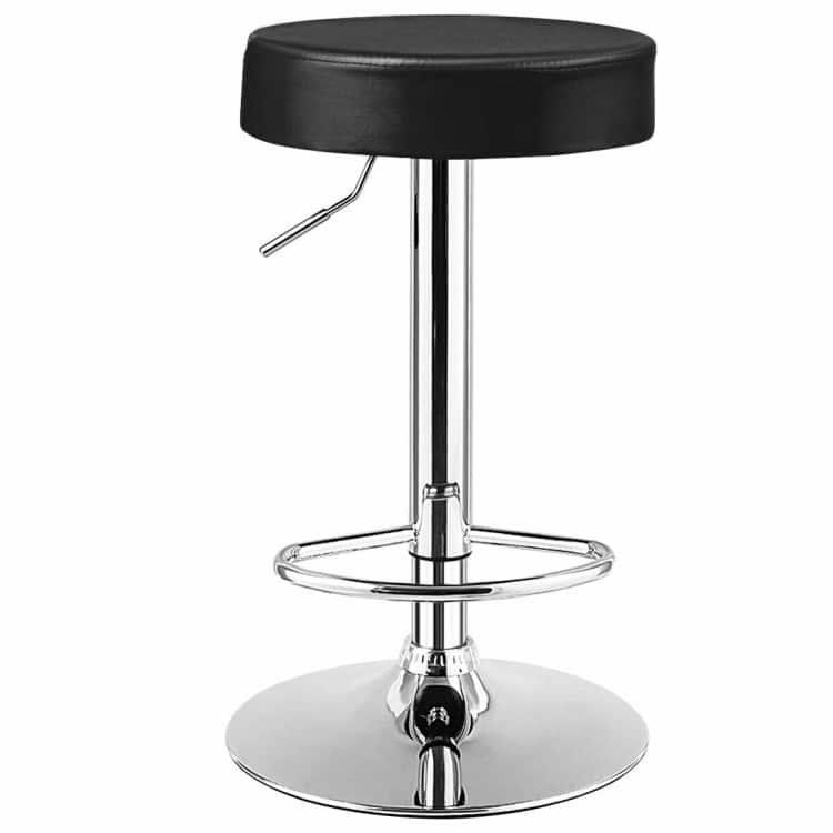 1 PC Round Bar Stool Adjustable Swivel Pub Chair - 14" x 26" - 34" (D x H)